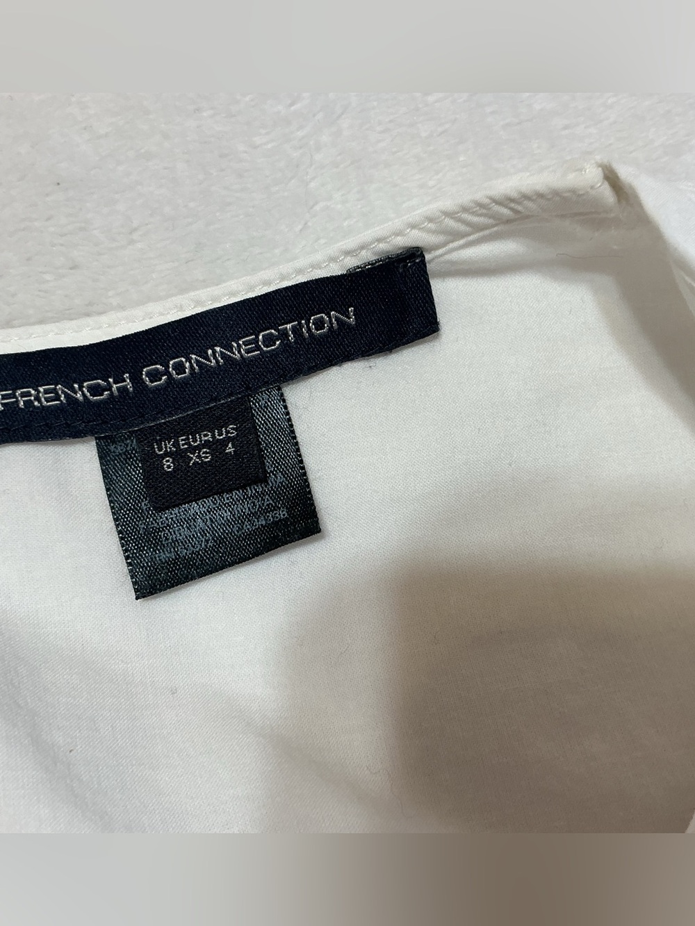 French Connection Rhodes Poplin Puff Sleeve Cut Out Dress White Size 4 - Picture 4 of 11